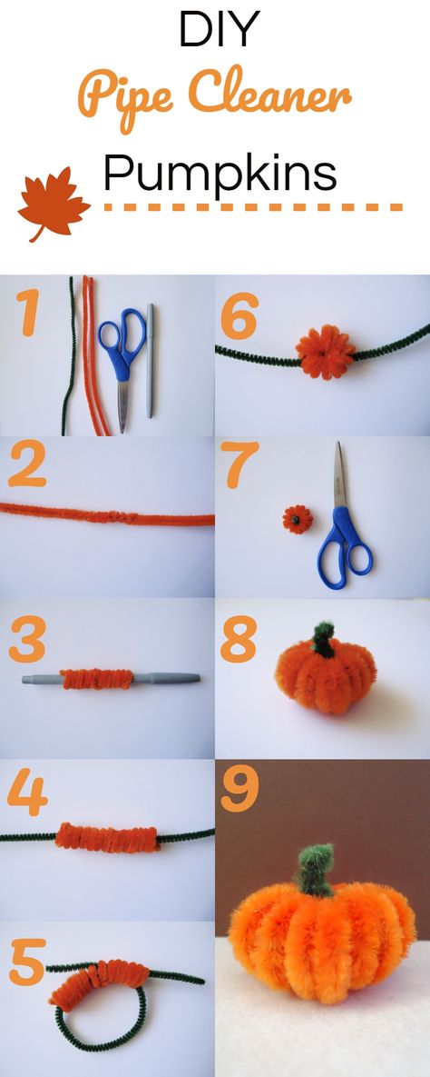 Corn Pipe Cleaner Craft, Crafts With Mini Pumpkins, Easy Fall Classroom Crafts, Pipe Cleaner Pumpkins For Kids, Pipe Cleaner Pumpkins Diy, Craft With Pipe Cleaners For Kids, Crafts For Kids Pipe Cleaner, Kids Pipe Cleaner Crafts, Pip Cleaner Crafts