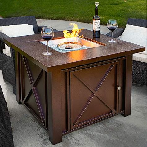 Best Deck Fire Pits: Reviews on the top 10 deck safe fire pits #DeckFirePit #DeckSafe #DeckSafeFirePit #FireplaceLab Fire Pit Coffee Table, Firepit Table, Deck Fire Pit, Outdoor Fire Table, Outdoor Fire Pit Table, Grill Table, Cool Fire Pits, Propane Fire Pit Table, Outdoor Furniture Set