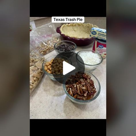 TikTok · Sharon Kaye Trash Pie, Texas Trash, Tiktok Recipes, Instagram Recipes, Tic Tok, Sweet Stuff, Cookie Desserts, Tik Tok, Texas