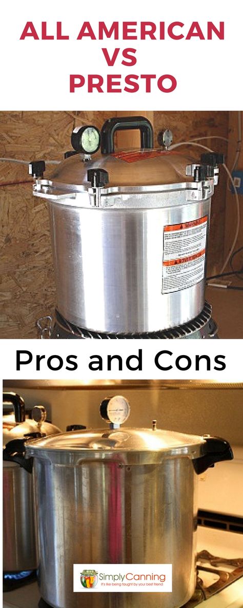 Pressure canners are discussed and compared in this video by SimplyCanning.com. Learn about the different styles and features of each brand to make an informed choice on which is right for you! Presto Pressure Canner, Canning Recipes For Beginners, Water Bath Cooking, Canning Pressure Cooker, Homestead Diy, Preserving Tomatoes, Canning Equipment, Pressure Canning Recipes, Canning 101