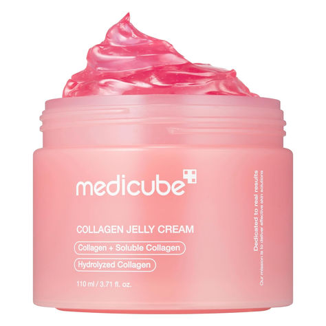 Medicube Collagen Jelly Cream- Niacinamide & Freeze-Dried Hydrolyzed Collagen - Boosts skin's barrier hydration and gives 24h Glow & Lifted Look Medicube Skincare, Collagen Jelly, Jelly Cream, Glow Skin, Premium Product, Hydrolyzed Collagen, Facial Cream, Glass Skin, Gel Cream