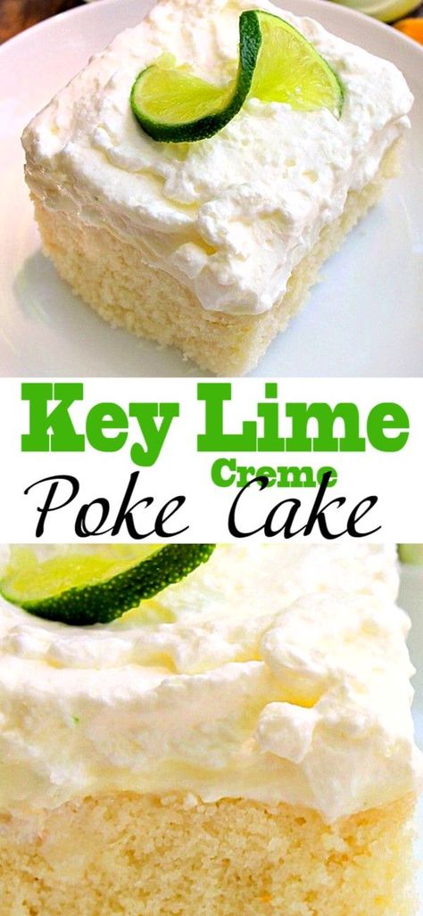 Key Lime Poke Cake, Lime Poke Cake, Flavored Frosting, Homemade White Cakes, Key Lime Cake, Lime Curd, Lime Cake, Lime Recipes, Cake Recipes Easy Homemade