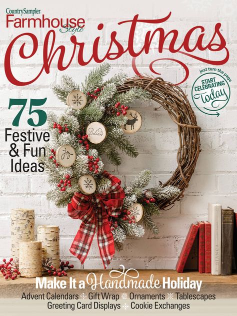 Get set to celebrate the holidays with this brand-new special issue -- Farmhouse Style Christmas! Packed with festive decorating displays, fun DIYs, exciting entertaining ideas and gift-giving inspiration, it will help make your season joyful. Country Sampler Farmhouse, Christmas Magazine, Country Sampler Magazine, Greeting Card Display, Advent Calendar Gifts, Farmhouse Style Christmas, Gingerbread House Decorations, Country Sampler, Country Christmas Decorations