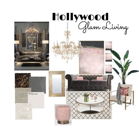 Find Mood Board Inspiration | Style Sourcebook Hollywood Regency Mood Board, Hollywood Glam Mood Board, Old Hollywood Glam Interior Design, Glam Living Room Mood Board, Hollywood Glam Interior Design, Hollywood Regency Interior Design, Regency Interior Design, Hollywood Glam Bedroom, Hollywood Interior Design