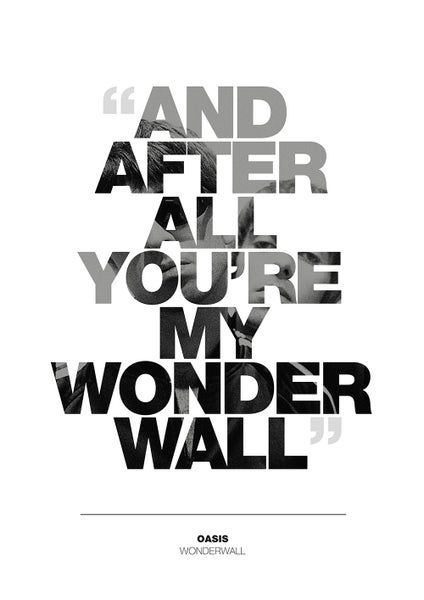 #oasis #noelgallagher #liamgallagher #wonderwall #poster #music GraphicSound - Music Poster Designs — Oasis - Posters Famous Song Quotes, Oasis Quotes, Oasis Aesthetic, Oasis Wallpaper, Oasis Poster, Oasis Lyrics, Oasis Logo, Wonderwall Oasis, Quotes Unique