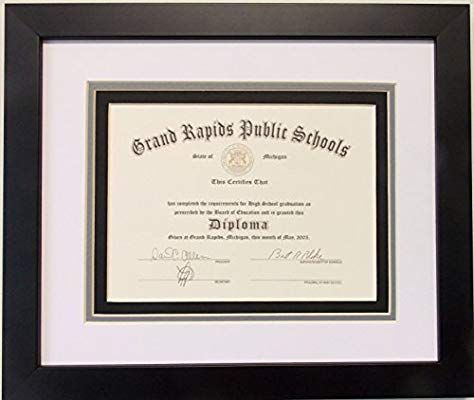 Amazon.com - Graduation High School Diploma 6 X 8 Certificate Triple Matted Black Frame - Graduation High School, School Diploma, Document Frame, Certificate Frames, Diploma Frame, High School Diploma, Educational Board, High School Graduation, Graduate School