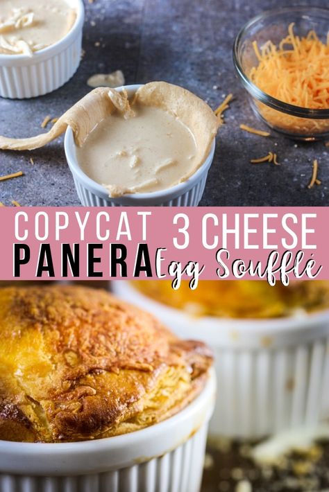 3 Cheese Egg Soufflé A cheesy flaky crusted soufflé perfect for a quick breakfast.  Savory comfort food while light and tasty at the same time this 3 Cheese egg soufflé is everything all in one. #breakfastrecipe #paneracopycatrecipe #soufflerecipe #eggrecipe #breakfastpastry Egg Souflee Recipes, Souffle Recipes Easy, Breakfast Souffle, Breakfast Savory, Egg Souffle, Panera Copycat, Crescent Roll Breakfast Recipes, Breakfast Pastry, Souffle Recipes