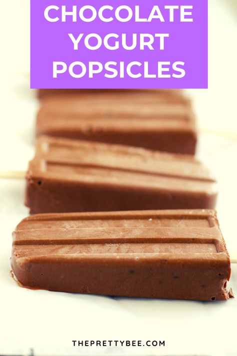 Coconut Yogurt Popsicles, Chocolate Popsicles, Chocolate Almond Milk, Yogurt Pops, Yogurt Popsicles, Chocolate Yogurt, Homemade Snickers, Dairy Free Ice Cream, Ww Desserts