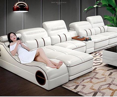 Modern Leather Sectional Sofas, Spacious Sofa, Latest Sofa Designs, Luxury Sofa Design, Genuine Leather Sofa, Leather Sofa Living Room, Corner Sofa Design, Corner Sectional Sofa, Modern Sofa Living Room