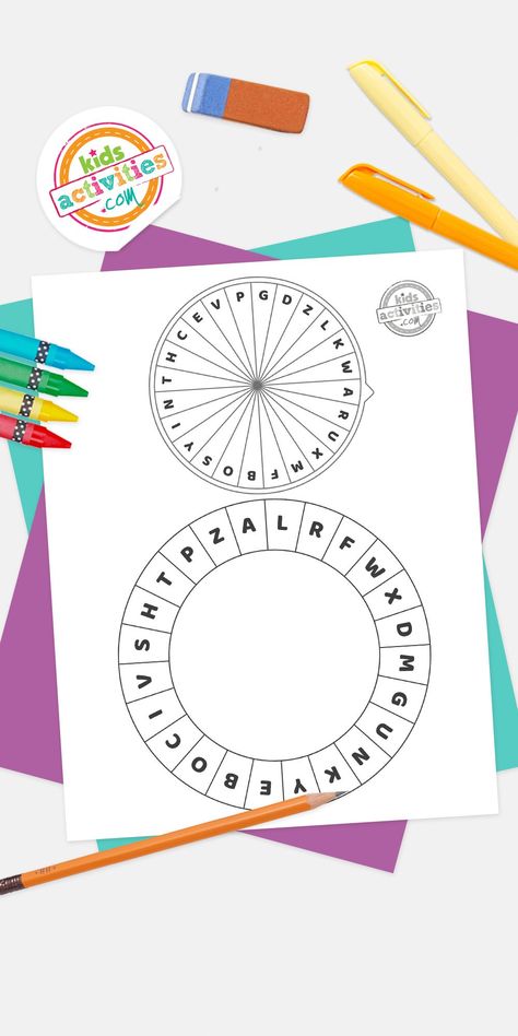 Unlock the secrets of cryptography with our fun printable cipher wheel! Encrypt and decrypt messages with friends and family. Spy Decoder Wheel Printable, Caesar Cipher, Cipher Wheel, Wheel Craft, Fun Printable, Diy Printables, Girl Scouts, Friends And Family, Free Printable