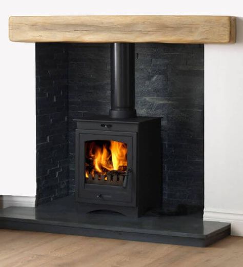 Modern Log Burners, Fireplace Wood Burning, Woodburning Stove Fireplace, Beam Fireplace, Wood Burner Fireplace, Wood Burning Stoves Living Room, Log Burner Fireplace, Log Burner Living Room, Fireplace Gallery