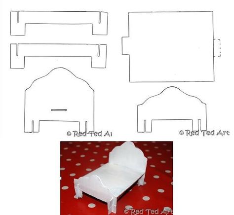 Gingerbread House Template Printable, Dollhouse Furniture Tutorials, Gingerbread House Patterns, Cardboard Dollhouse, Idee Babyshower, Paper Furniture, Cardboard Toys, Doll Furniture Diy, Diy Barbie Furniture