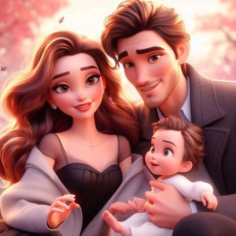 The Maddest Obsession Fanart, The Maddest Obsession, Maddest Obsession, Couple With Baby, Disney Movie Art, Cartoon Couple, Cute Images For Dp, Gems Art, Mom Art