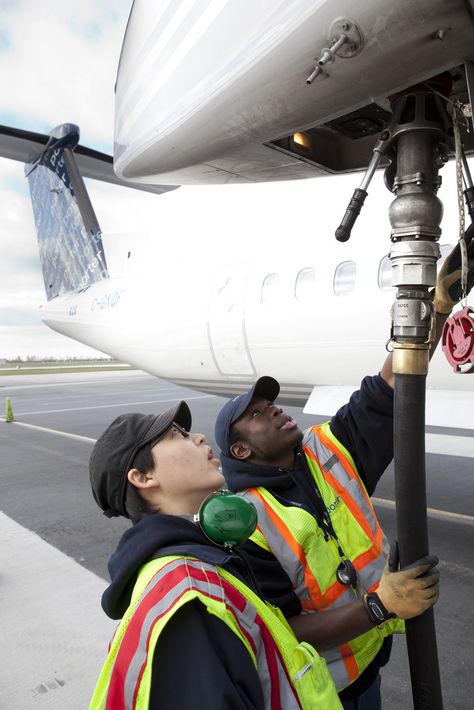 Porter Airlines, Aircraft Maintenance Engineer, Airport Jobs, Aviation Fuel, Alternative Fuel, Pilots Aviation, Career Vision Board, Fuel Truck, Aircraft Maintenance