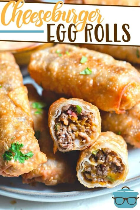 Pumpkin Gobs, Cheeseburger Egg Rolls, Egg Roll Wrapper, Tuna Noodle, Tuna Noodle Casserole, Donut Cake, Egg Roll Wrappers, Egg Roll Recipes, The Country Cook