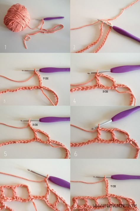 How To Crochet Netting, How To Net Crochet, How To Crochet A Net, Crochet Net Bag Tutorial, Crochet Sleeves Tutorial, Crochet Bag Tutorials Videos, Crochet Net Pattern, Net Crochet Top, Net Crochet Pattern