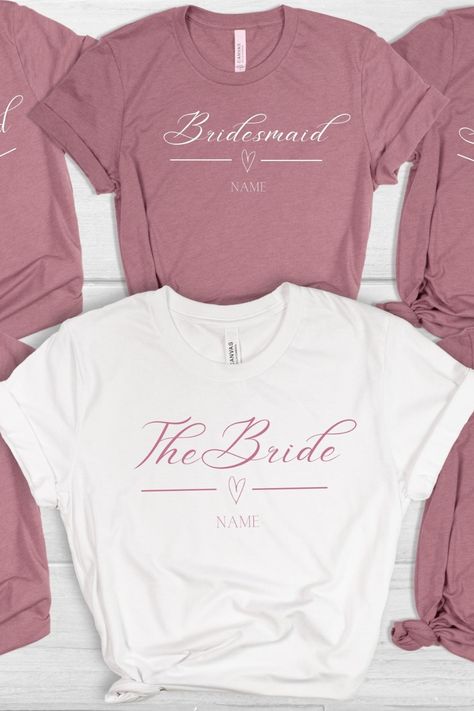 Custom bride to be t-shirt for bachelorette party www.mommymusedesign.etsy.com Gift For Bride To Be, Art Branding, Bridesmaid Ideas, Gift For Bride, Bride Shirts, Bachelorette Party Shirts, Future Plans, Bride To Be, Bride Gifts