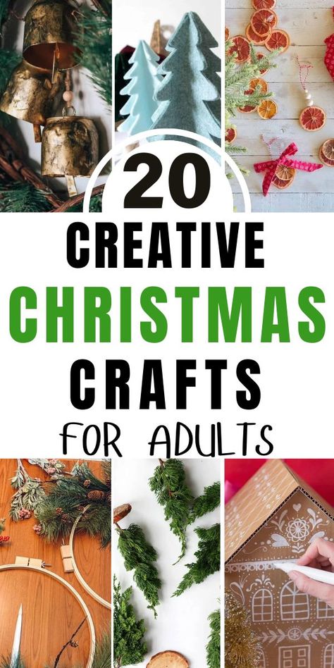 Get into the festive spirit with these simple and creative Christmas crafts for adults! Perfect for decorating or gifting, these DIY projects add a personal touch to the holiday season. Fun, easy, and full of holiday charm! 🎁✨ #ChristmasCrafts #DIYHolidayDecor Christmas Day Crafts For Adults, Fun Simple Crafts For Adults, Christmas Crafting For Adults, Diy Ornaments For Adults, Holiday Craft Night Ideas Ladies, Quick Christmas Crafts For Adults, Christmas Crafts For Teens Diy, Christmas Group Crafts For Adults, Cute Christmas Crafts For Adults