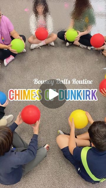 Lena Leon | Elementary Music Class Made Fun on Instagram: "Ok friends! You need to try this routine in your classrooms.  Super easy, fun, no-prep activity for the few last days of school.   You will need bouncy balls. Want to challenge the kiddos!? Use tennis balls instead 🤣😉   Happy Sunday☀️🫶🏼  Music: “Chimes of Dunkirk” / folk dance. Find it on Spotify.   What would you add to this sequence?  Drop a comment and share your idea✨🤗  Save and Share it if you found it helpful😉  #elementarymusicteacher  #elementarymusicteachers  #elementarymusic  #musicandmovement" Musical Games For Preschoolers, Fun Music Activities For Kids, Musical Games For Kids, Music Games For The Classroom, Music Activities Preschool, Music And Movement Preschool, Ball Games For Kids, Movement Activities For Kids, Music Games For Kids