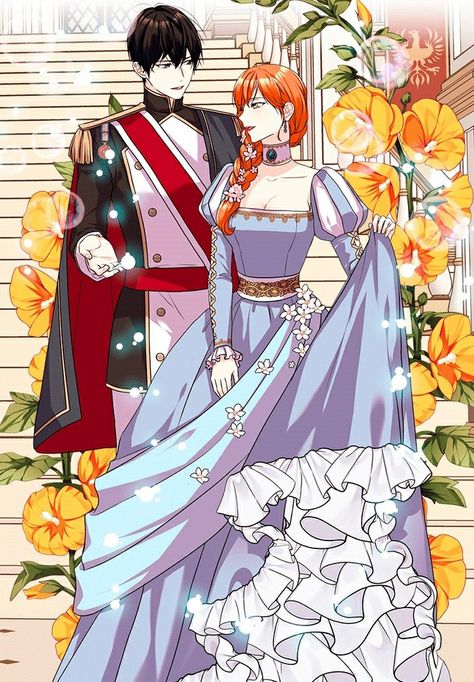 Ginger And The Cursed Prince, Anime Princess Dress, The Cursed Prince, Virtues Of The Villainess, Black Butler Grell, Manhwa Dresses, Manhwa Dress, Korean Stories, Anime Dresses