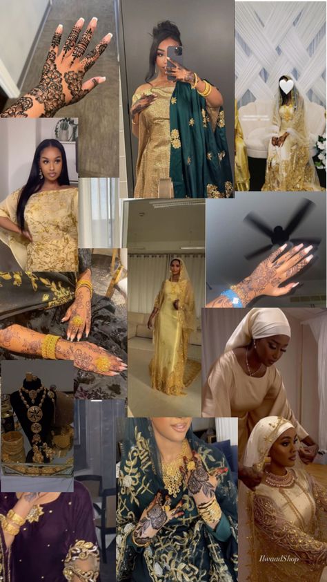 Sudanese Clothing, Somali Clothes, Eid Outfits Ideas, Somali Clothing, Dirac Somali, Somali Wedding, Muslim Wedding Photos, Modest Bridal, African Wedding Dress