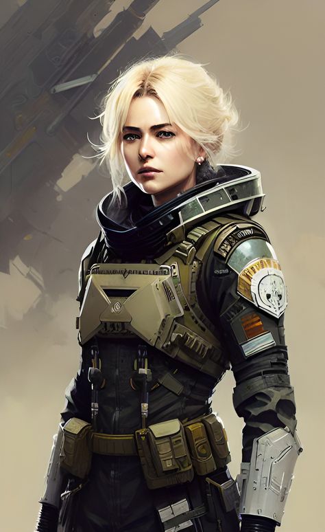 Spaceship Mechanic Character, Futuristic Doctor Uniform, Mechwarrior Pilot Art, Sci Fi Noble, Sci Fi Armor Female, Sci Fi Space Suit, Scifi Pilot, Spaceship Pilot, Sci Fi Pilot