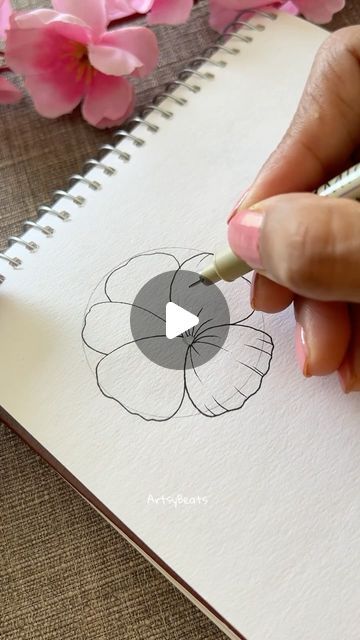 How To Draw Lotus Flower, Doodle Flowers Simple, Floral Drawing Design, Doodles Mandala, Easy Mandala Art, Visual Meditation, Doodle Videos, Flowers Easy, Easy Doodle