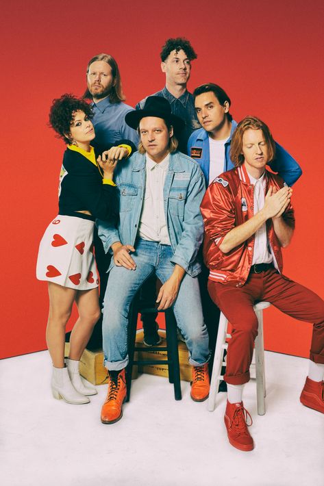 Arcade Fire Win Butler, Band Photoshoot, Play That Funky Music, Arcade Fire, Corporate Portrait, Photo Grouping, Band Pictures, Musical Band, Studio Photoshoot