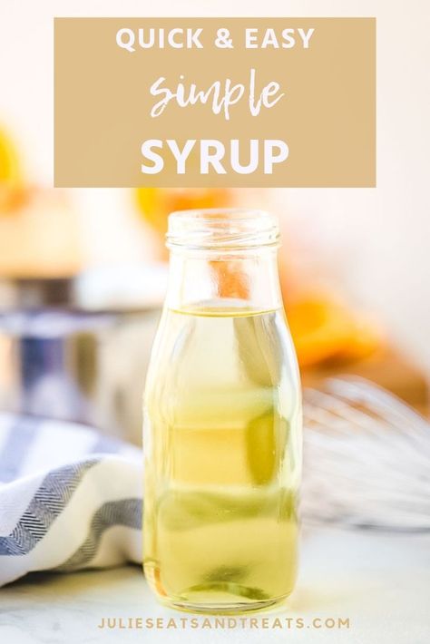 Learn how to make simple syrup! This quick and easy simple syrup recipe only requires 2 ingredients and is great to have on hand for recipes for desserts, cocktails, beverages and more! #simplesyrup #recipe Basil Simple Syrup, Simple Syrup Recipe, Simple Syrup Cocktails, Cinnamon Simple Syrup, Honey Simple Syrup, Homemade Seasoning, Rosemary Simple Syrup, Mint Simple Syrup, Cinnamon Syrup