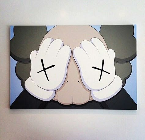 Kaws Painting, Kaws Wallpaper, Hippie Painting, Pop Art Canvas, Cute Canvas Paintings, Canvas Drawings, Easy Canvas Art, Tufted Rugs, Cartoon Painting