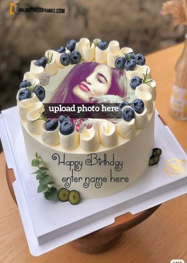 Half Birthday Photo Cakes Archives - Birthday Cake With Name and Photo | Best Name Photo Wishes Simple Fruit Cake Design, Korean Inspired Cake, Fruit Cake Decoration Ideas, Design Kue, Male Birthday Cake, Birthday Cake Image, Photo Frame Birthday, Photo Cakes, Fruit Cake Design