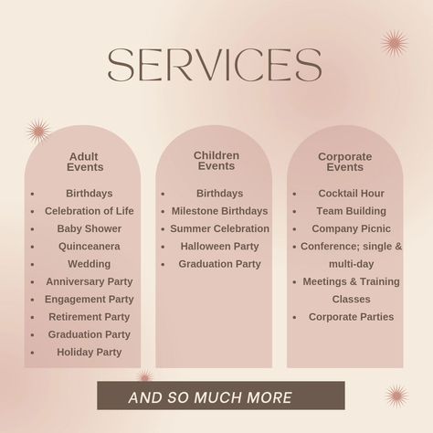 Looking for an event planner? We've got you covered 🥰 #inkandemeraldeventco #eventplanner #texas Hall Rental Business, Party Planning Business Aesthetic, Fashion Event Planner Aesthetic, Event Planner Tips, Event Planning Price List, Event Planning Packages, Event Planner Price List, Event Venue Business Plan, Event Coordinator Checklist