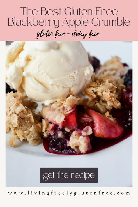 Blackberry Crumble Recipe, Dairy Free Vanilla Cake, Apple And Berry Crumble, Blackberry Crumble, Dairy Free Brownies, Gluten Free Apple, Paleo Gluten Free Recipes, Gluten Free Carrot Cake, Warm Desserts