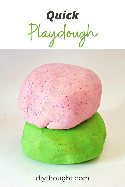 Quick Playdough Recipe - DIY Thought Flour Crafts, Easy Playdough, Diy Play Doh, Easy Playdough Recipe, Diy Kids Activities, Diy Playdough, Easter For Kids, Diy Kid Activities, Diy Kids Crafts