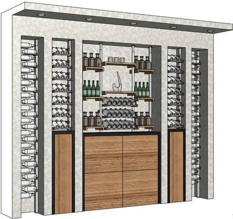 Wine Closet Ideas Small Spaces Bar Areas, Wine Tasting Room Ideas, Cantina Vini, Wine Cellar Modern, Wine Cellar Wall, Cheese Store, Saint Andrew, Wine Closet, Small Closet Space