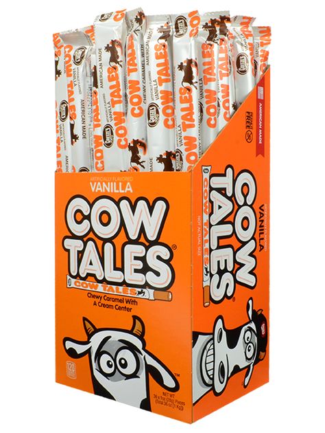 Vanilla Cow Tales 1oz Snack Stick Cow Tales Candy, Cow Tales, Chewy Caramel, Snack Sticks, How To Make Caramel, Refined Coconut Oil, Old Fashioned Candy, Cream Candy, Caramel Creams