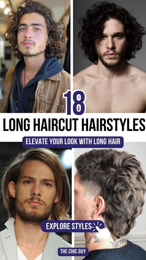 Must-Try Long Hairstyles for Men to Elevate Your Look Hairstyles For Guys With Long Hair, Men With Long Hair Hairstyles, Long Haircuts For Guys, Long Hair With Taper, Boys Long Haircuts Trendy, Guys Haircuts Long On Top, Best Long Hairstyles For Men, Men S Long Hairstyle, Mid Length Hair Men Wavy