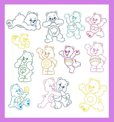 I will do your minimalistic tattoo design, anime, flower Bedtime Care Bear Tattoo, Care Bear Stencil, Disney Line Work Tattoo, How To Draw Care Bears, Care Bears Outline, Love A Lot Care Bear Tattoo, Carebares Tattoo, Care Bear Tattoo Black, Carebears Drawings