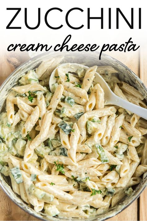 Cream Cheese Pasta Sauce, Herb Risotto, Zucchini Risotto, Zucchini Pasta Recipes, Italian Zucchini, Zucchini Patties, Vegetarian Pasta Dishes, Cream Cheese Pasta, Zucchini Cheese