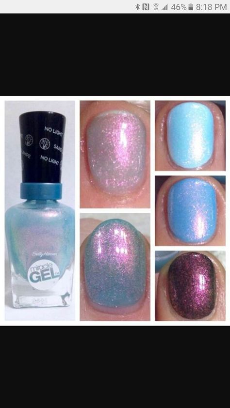 Sally Hansen Miracle Gel, Glitter Top, Neon Nails, Sally Hansen, Pretty Nails, Nail Inspo, Nail Polish, Neon, Glitter