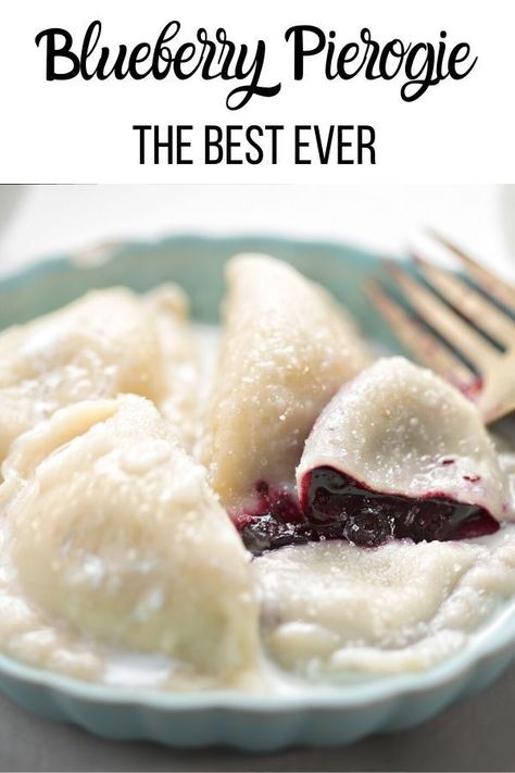 Blueberry Pierogi, Perogie Dough Recipe, Polish Food Traditional, Pierogies Homemade, Fruit Dumplings, Pierogi Dough, Polish Dumplings, Perogies Recipe, Canadian Recipes