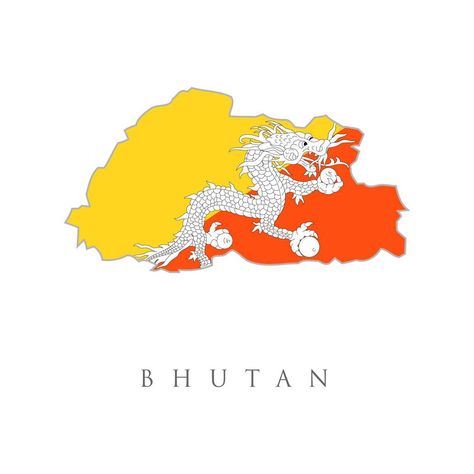 Bhutan country flag inside map contour design icon logo. Bhutan Map Flag. Map of Bhutan with the Bhutanese national flag isolated on white background. Vector illustration. Bhutan Map, Bhutan Flag, Country Flags Icons, World Country Flags, Contour Design, Flag Icon, Flag Art, Design Icon, Instagram Highlights