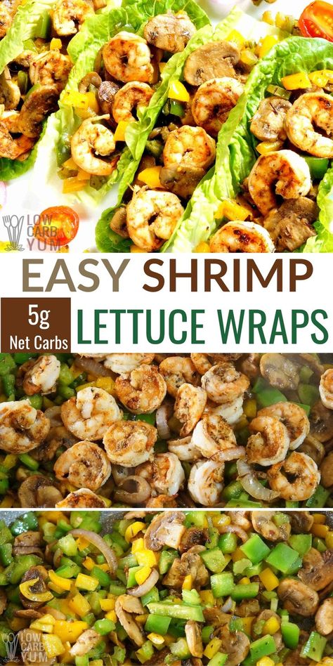 Keto Shrimp Tacos, Cajun Cream Sauce, Chicken Delight, Shrimp Lettuce Wraps, Nutrisystem Recipes, Keto Shrimp, Recipes List, Healthy Shrimp, Sugar Free Diet