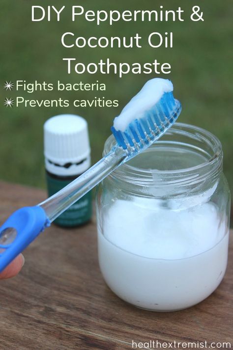 DIY Peppermint and Coconut Oil Toothpaste -Prevents Cavities All Natural Toothpaste, Coconut Oil Toothpaste, Diy Toothpaste, Toothpaste Recipe, Homemade Toothpaste, Diy Kosmetik, Minty Fresh, Natural Healing Remedies, How To Prevent Cavities