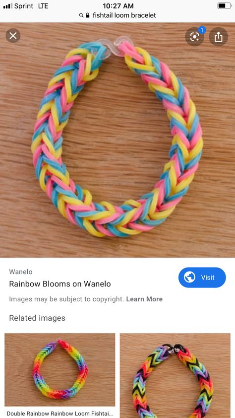 Diy Rubber Band Bracelet, Fishtail Loom Bracelet, Rainbow Loom Fishtail, Loom Bands Designs, Kids Bead Bracelet, Loom Band Patterns, Rainbow Loom Bracelets Easy, Loom Band Bracelets, Rubber Band Crafts