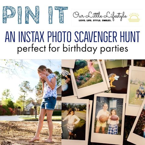 An INSTAX MINI scavenger hunt | OurLittleLifestyle Polaroid Scavenger Hunt, Family Reunion Scavenger Hunt, Beach Scavenger Hunt, 10th Birthday Party, Instax Mini Camera, Photo Scavenger Hunt, Fuji Camera, Instax Photos, Photo Prompts