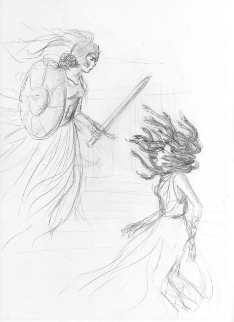 Battling Athena and Medusa Medusa X Athena, Medusa Athena Tattoo, Corporation Aesthetic, Athena Sketch, Athena Drawing, Athena Tattoos, Athena Medusa, Medusa And Athena, Upset Face