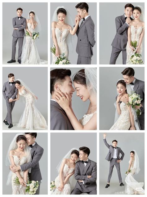 Wedding Photo Poses, Prenuptial Photoshoot, Wedding Photos Ideas, Poses For Couples, Pre Wedding Photoshoot Outfit, Korean Wedding Photography, Wedding Photo Studio, Foto Wedding, Wedding Portrait Poses