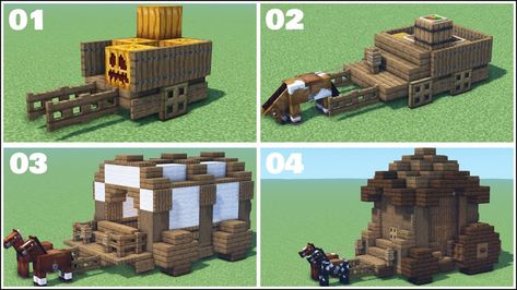 Minecraft Cart, Medieval Wagon, Minecraft Market, Minecraft Shops, Minecraft Steampunk, Minecraft Statues, Minecraft Decoration, Medieval Decor, Minecraft Farm