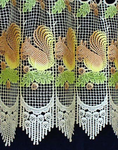 Squirrel macrame lace curtain color    Too neat! Burlap Curtains Diy, Modern Sheer Curtains, Wall Architecture, Macrame Curtains, Macrame Ring, Curtains Wall, Cozy Ideas, Homemade Curtains, Cute Curtains